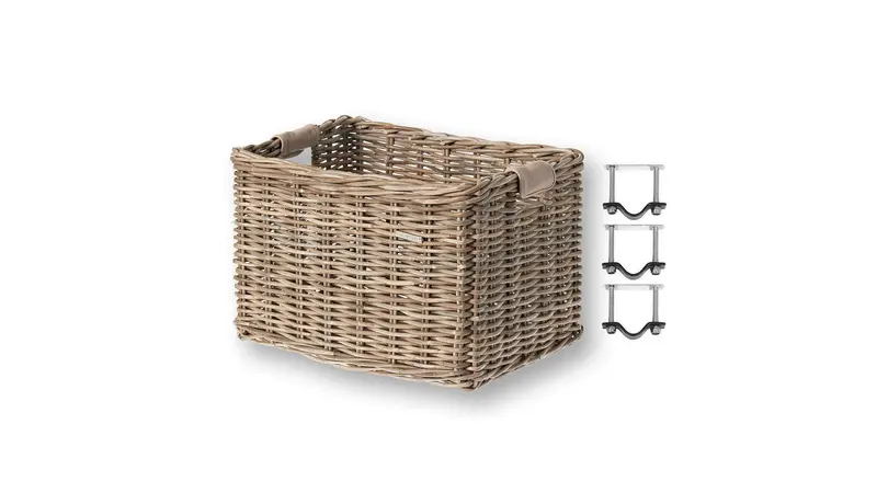 Basil Dorset Wicker Basket With Mounting Hardware 1