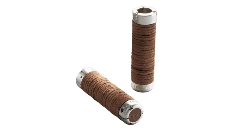 Brooks Leather Handlebar Grips – Antique Brown 1