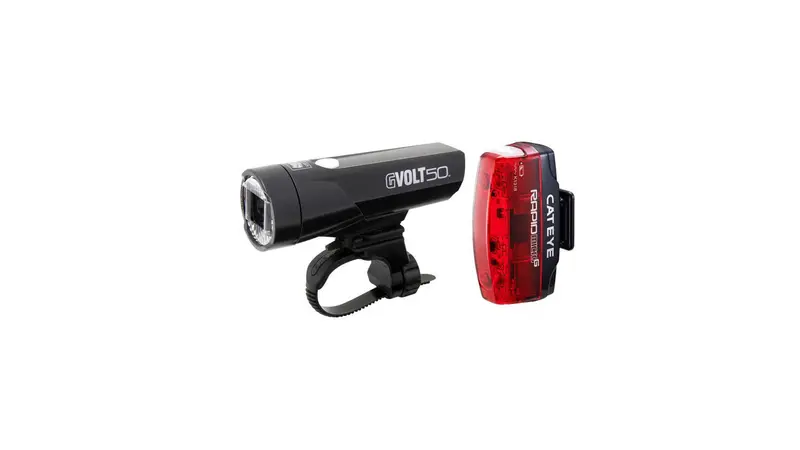 Cateye Gvolt Rechargeable Front And Rear Light Set 1