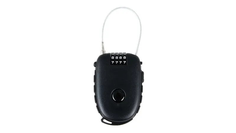 Cfp Retractable Combination Lock – Compact Cable Security System 1