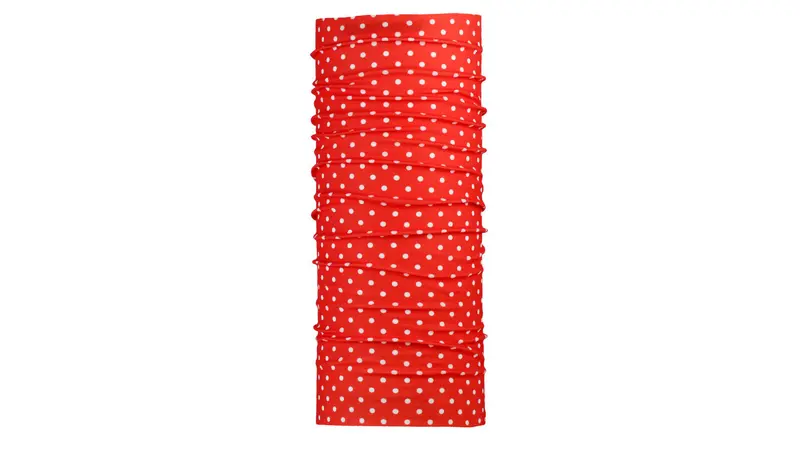 P.A.C. Kids' Dot-Print Cotton Scarf – Red 1