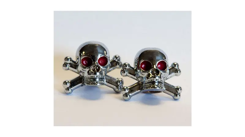 Weldtite Skull-Themed Handlebar End Caps – Edgy Custom Look 1