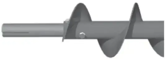 1" Screw Conveyor Drive Shaft — Unsealed, No Seal Assembly 1