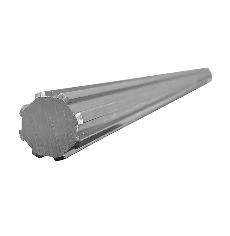 38Mm C45 Steel Spline Shaft With 8 Splines – 2000Mm Length 1