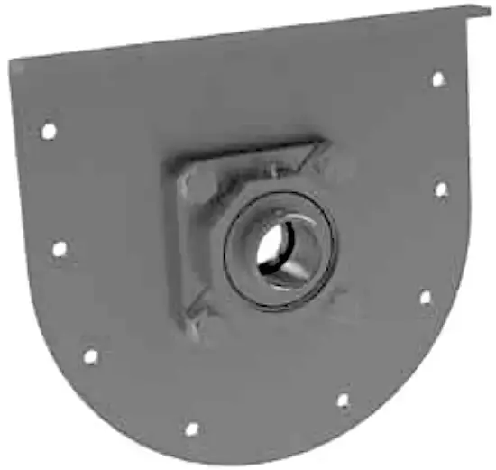 4-Inch Screw Conveyor Trough End (Model #102) – 1-Inch Bearing Mount, No Feet 1
