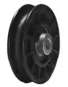 4" Thermoplastic Idler Pulley – Round Belt Compatible, 3/8" Bore, 0.38" Belt Diameter Support 1
