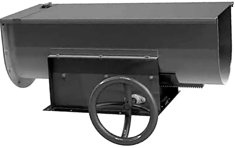 9-Inch Curved Slide Rack-And-Pinion Gate – 10-Gauge Screw Conveyor 1