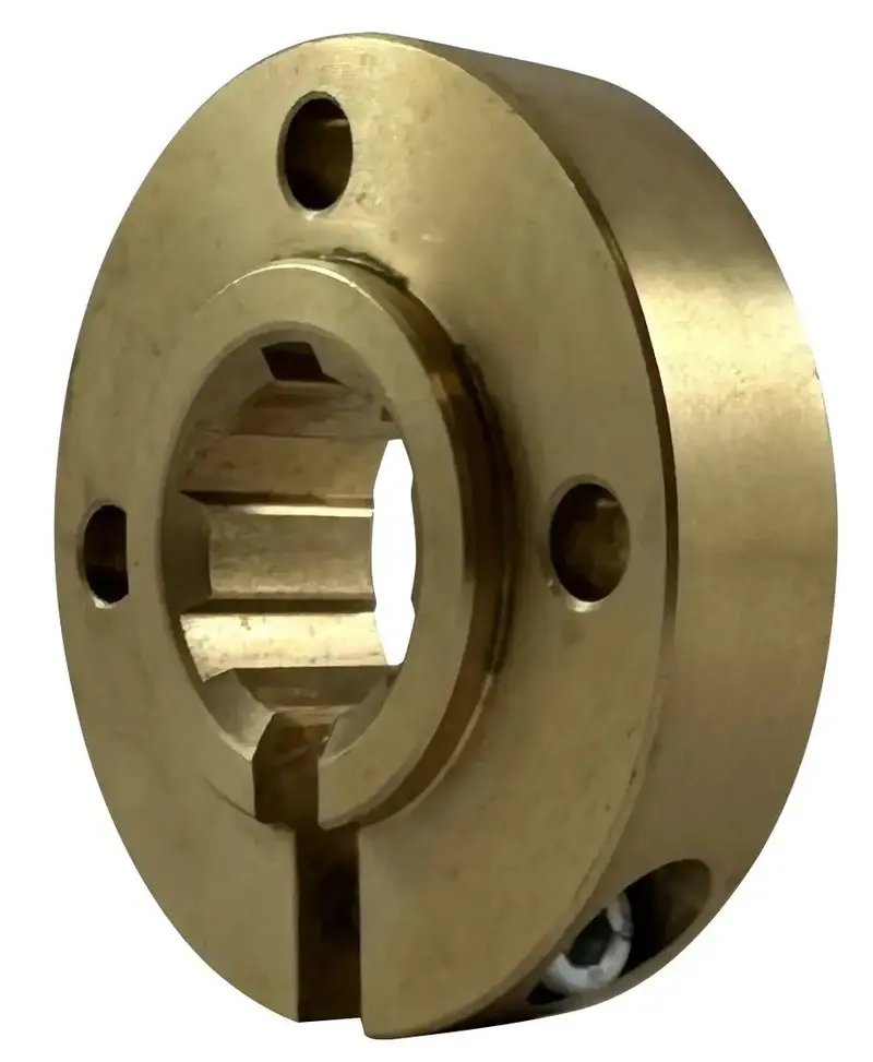 Brass Clamp Collar – 54Mm Splined Shaft Fit, 8-Spline Engagement, Non-Magnetic 1