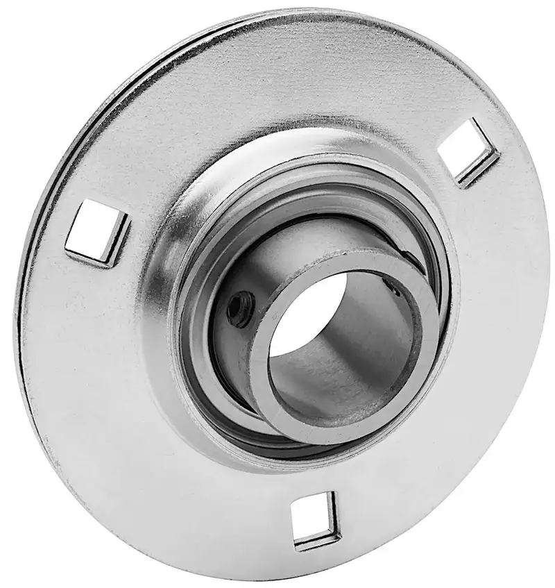 Sbpf206-18G Stamped Steel 3-Bolt Flange Bearing — 1-1/8 Inch Bore, Cost-Effective Support 1