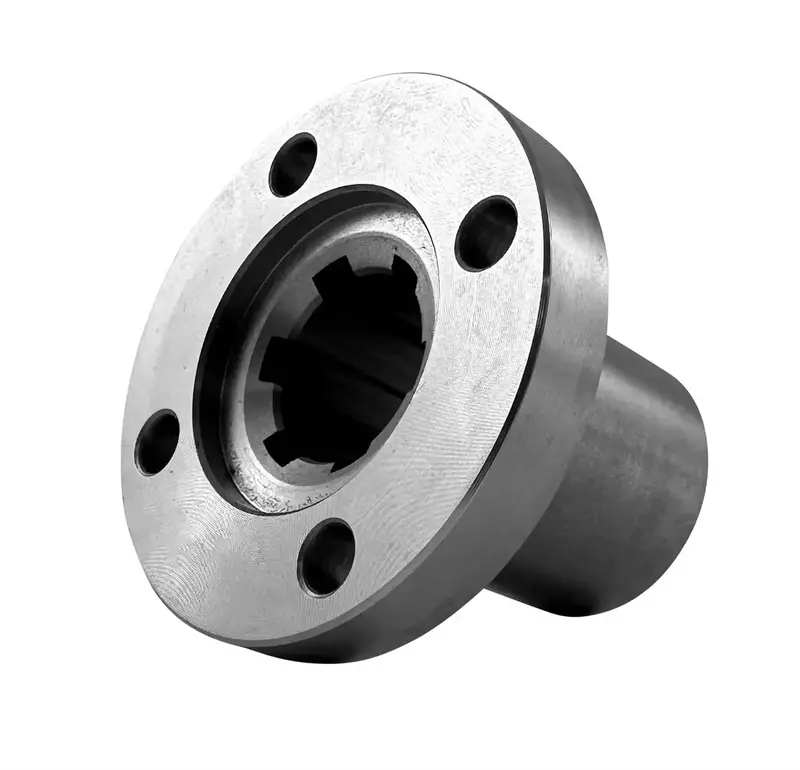 Stainless Steel Splined Hub With Flange — 28Mm Shaft, 6-Spline Design 1
